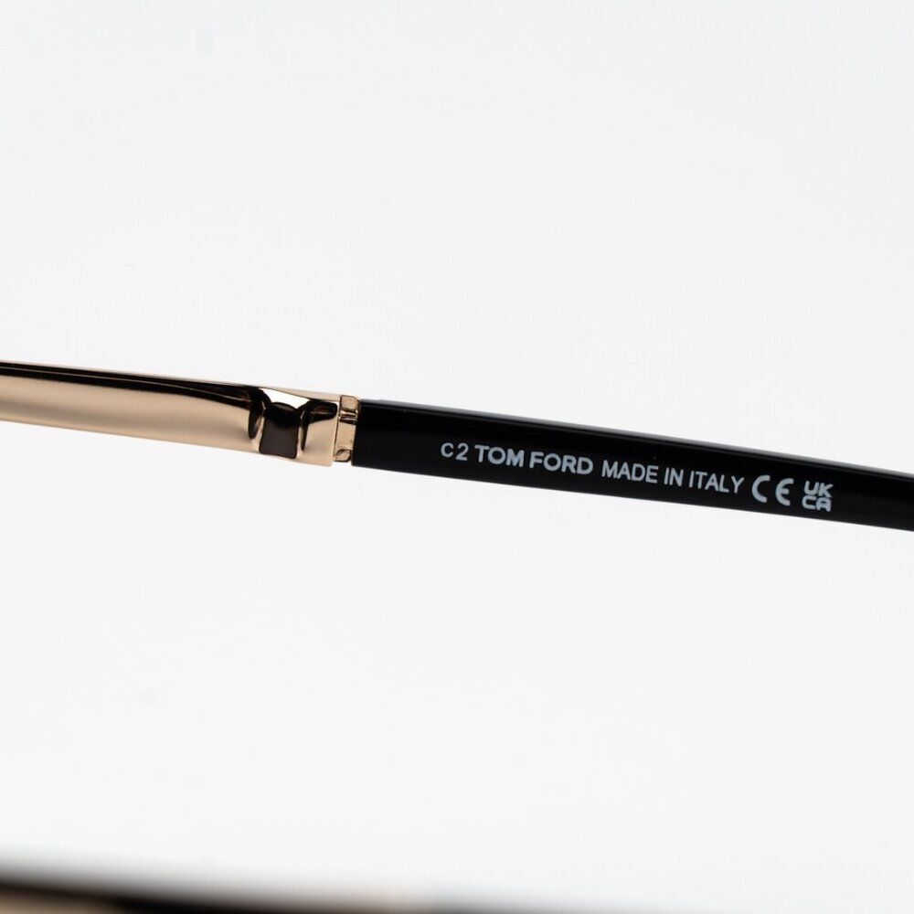 Tom Ford SIMONA Women Sunglasses Black Gold Smoke Semi Cat Eye FT0717 01A NEW - Picture 6 of 12
